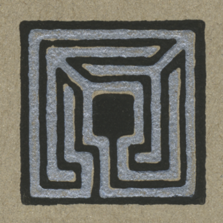 labyrinth linoprint