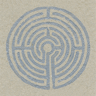 labyrinth linoprint